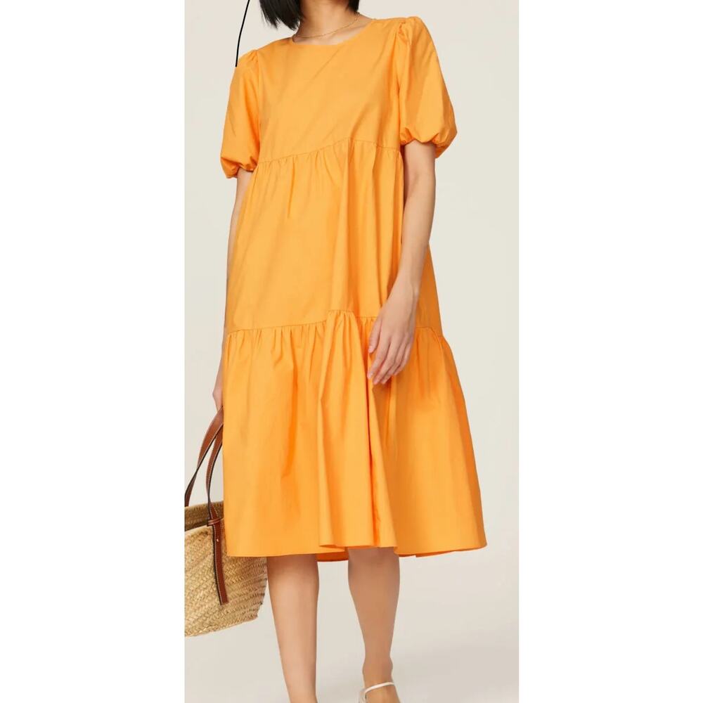 RTR Peter Som Collective Marigold Tiered Midi Dress Size 14 MSRP $395
